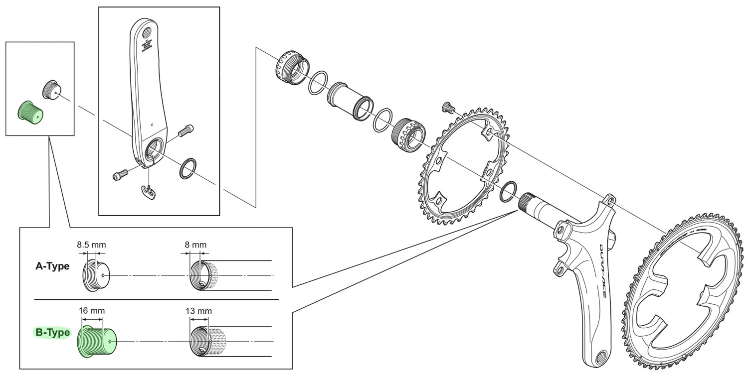 Shimano Vis De Fixation De Manivelle Pour FC-9000 16mm (B) – Image 4