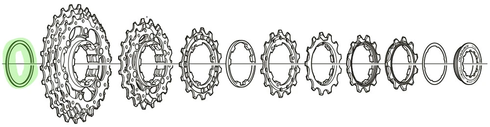 Shimano Bague D'espacement 1mm Pour Cassettes 10 Vitesses De Vélo De Course – Image 2