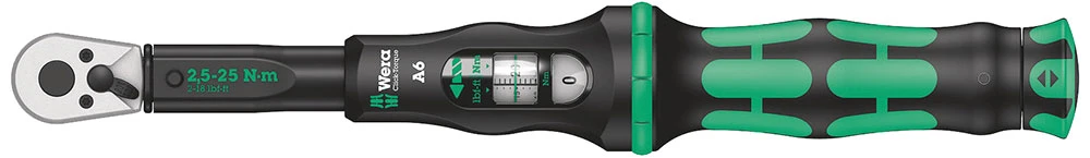 Wera Clé Dynamométrique Click-Torque A 6 1/4" (2,5-25Nm)